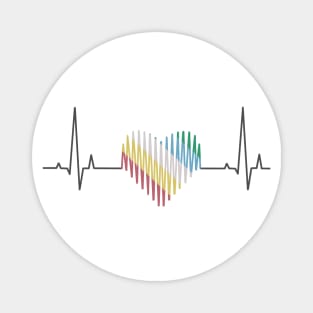 Disability pride flag heartbeat Magnet